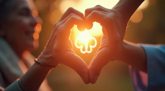 Illustration symbolique représentant la solidarité canadienne dans l'accès universel aux soins de santé