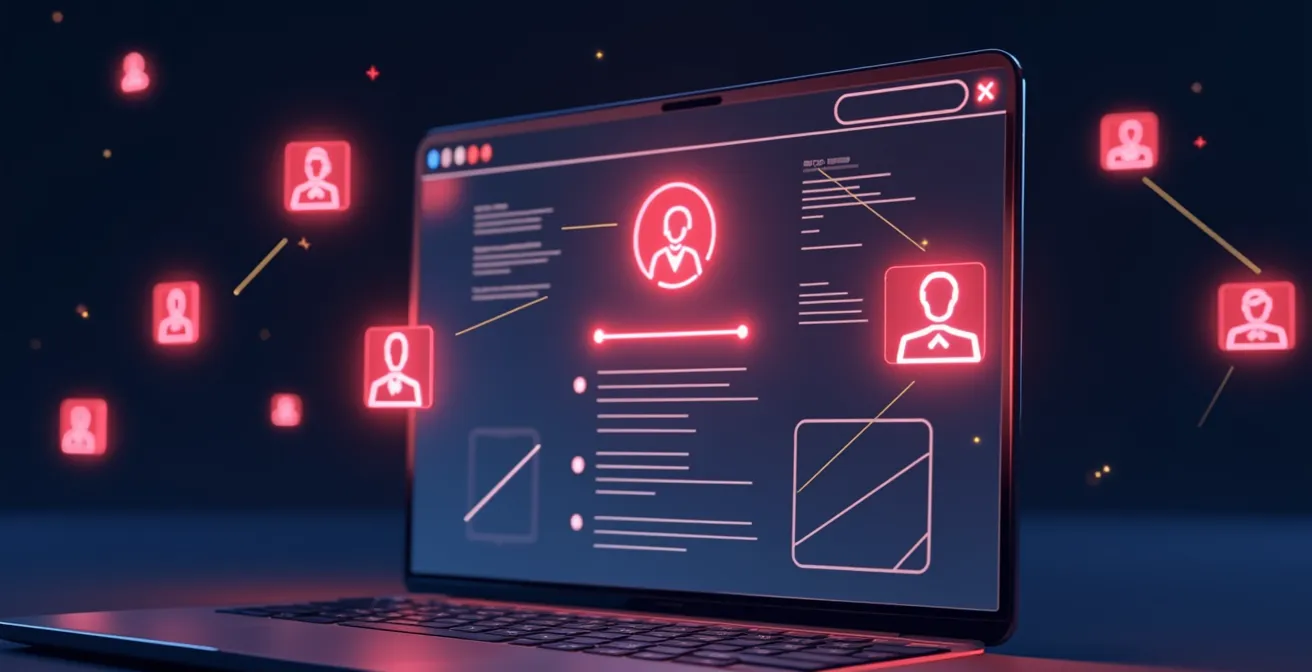Illustration symbolique d'un profil LinkedIn bien optimisé attirant des recruteurs canadiens