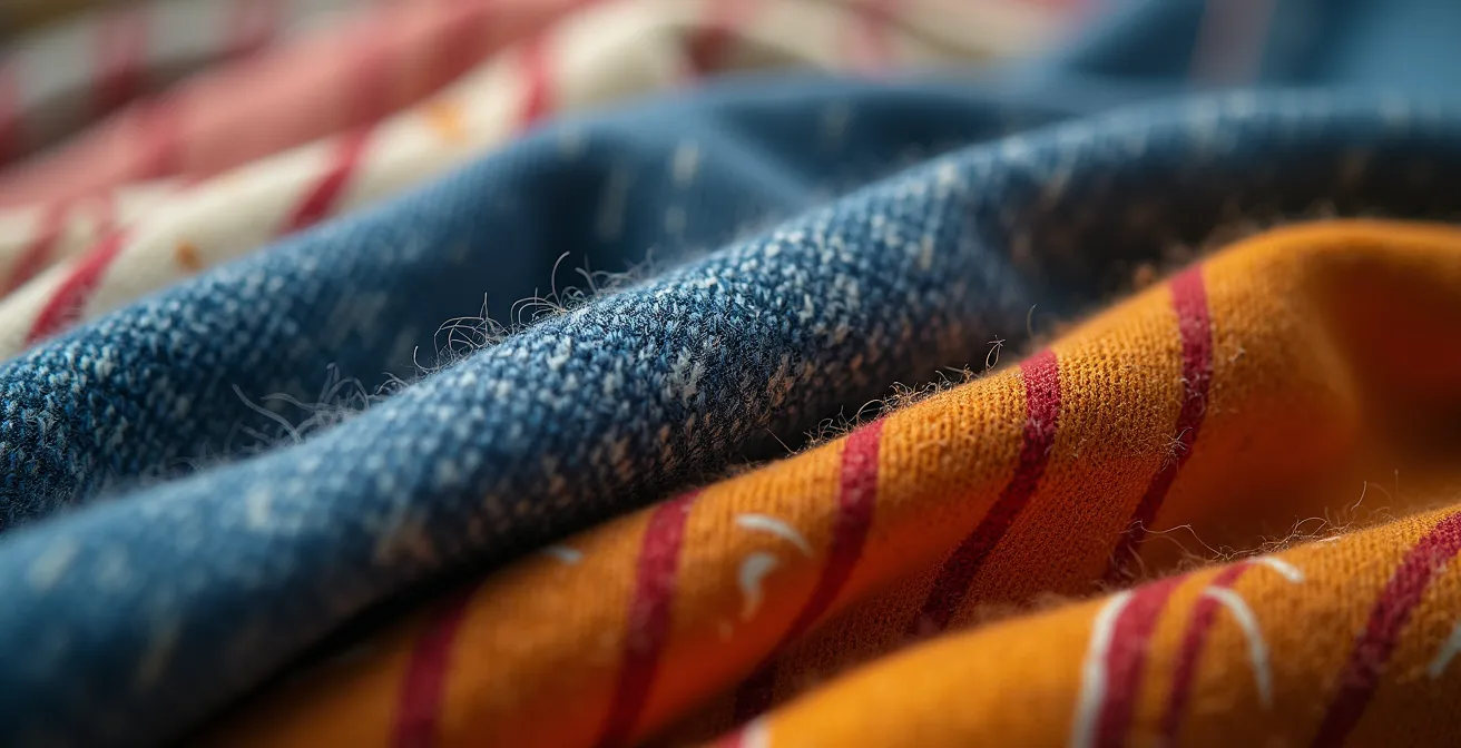 Vue macro d'une mosaïque de textures culturelles diverses représentant le multiculturalisme canadien